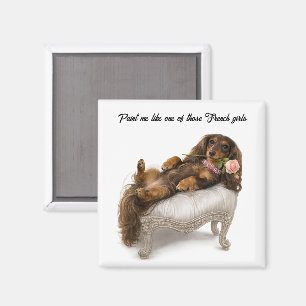 Long Hair Dachshund Magnet