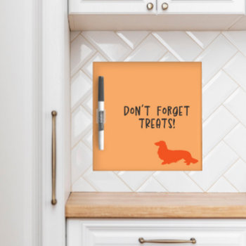 Long Hair Dachshund Orange Dry Erase Board Gift by Smoothe1 at Zazzle