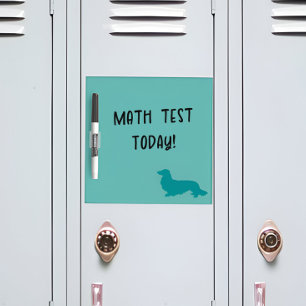 Long Hair Dachshund Teal Kitchen Note Board