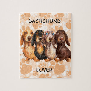 Long Hair Dachsund Jigsaw Puzzle