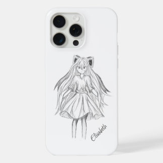 Long Hair Girl With Ribbon iPhone 15 Pro Max Case
