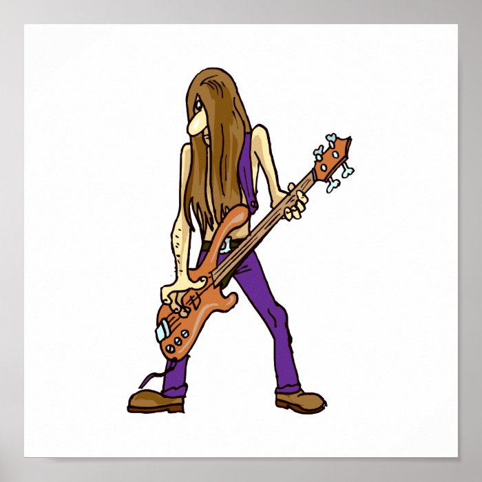 long hair guitar man musician purple.png print