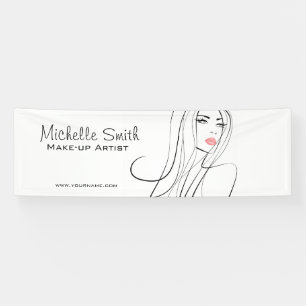 Long Hair hairdresser make up artist branding Banner