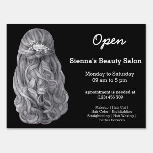 Long hair   Hairstylist   Hairdresser    Salon Yard Sign