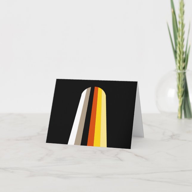 Long Hair Pride Flag Card (Front)