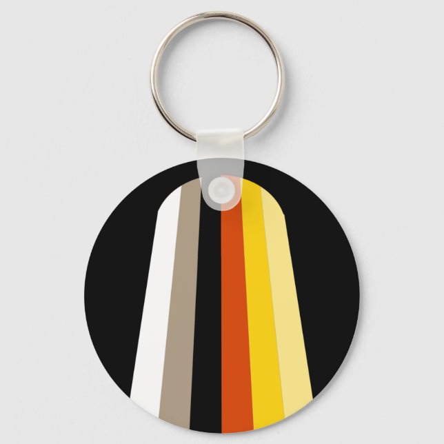 Long Hair Pride Flag Keychain (Front)