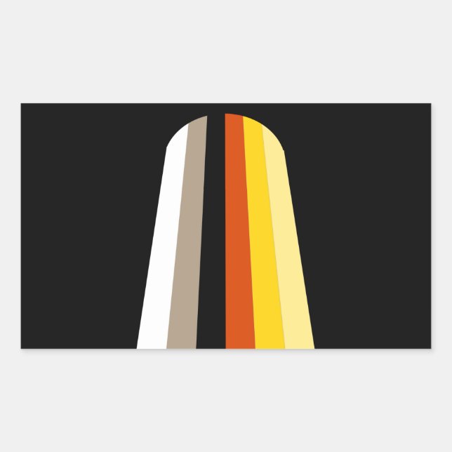Long Hair Pride Flag Rectangular Sticker (Front)