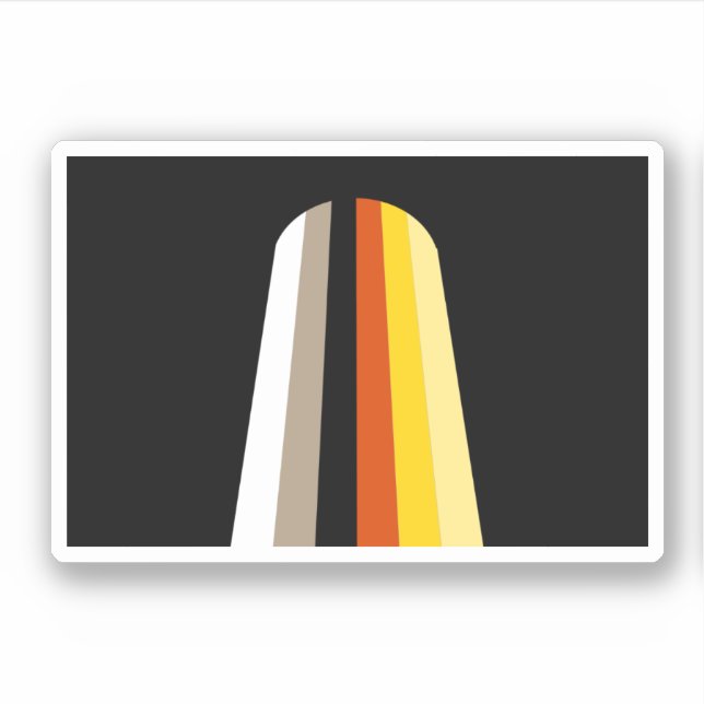 Long Hair Pride Flag Sticker (Front)