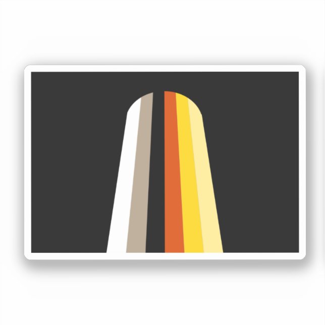 Long Hair Pride Flag Sticker (Front)