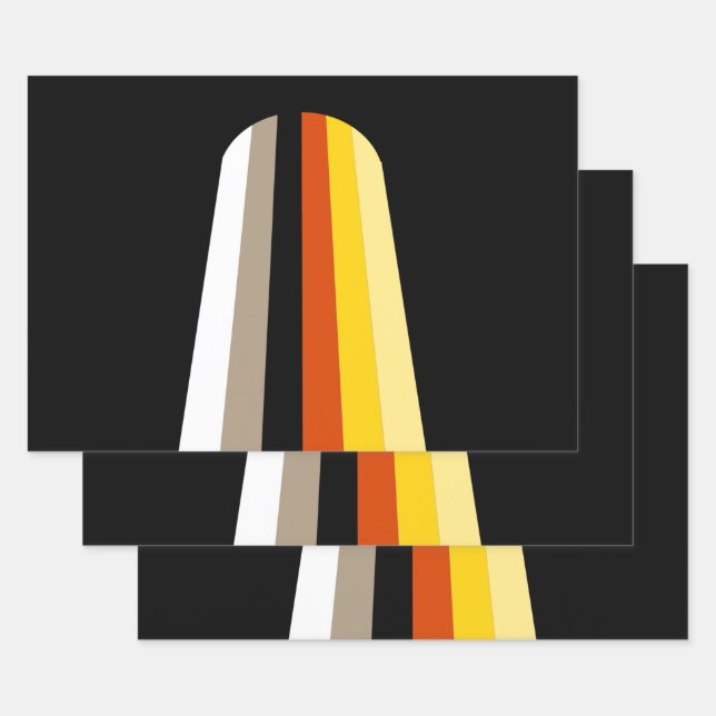 Long Hair Pride Flag Wrapping Paper Sheets (Set)