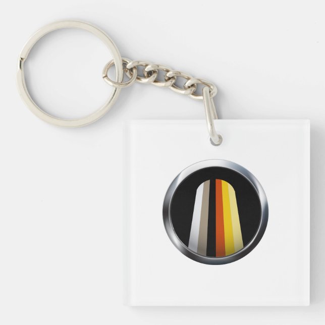 Long Hair Pride Keychain (Front)
