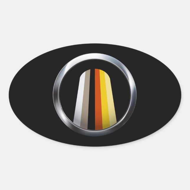 Long Hair Pride Oval Sticker (Front)