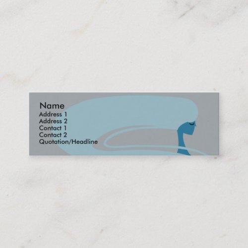 Long Hair - Skinny Business Card Templates