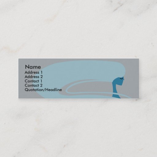 Customizable Long Hair - Skinny Business Card Templates