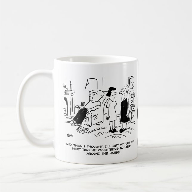 Long Hair Style Due to No Haircut or Hair Styling Coffee Mug (Left)