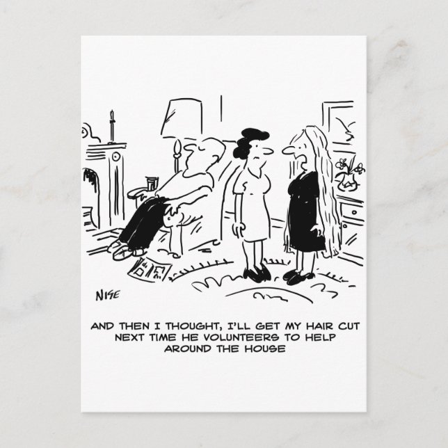 Long Hair Style Due to No Haircut or Hair Styling Postcard (Front)