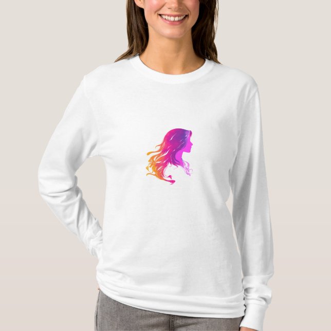 Long Hair Women T-Shirt (Front)