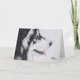 Long Haired Alaskan Malamute Card