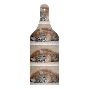 Long Haired Blue Russian Cat by Shirley Taylor Cutting Board