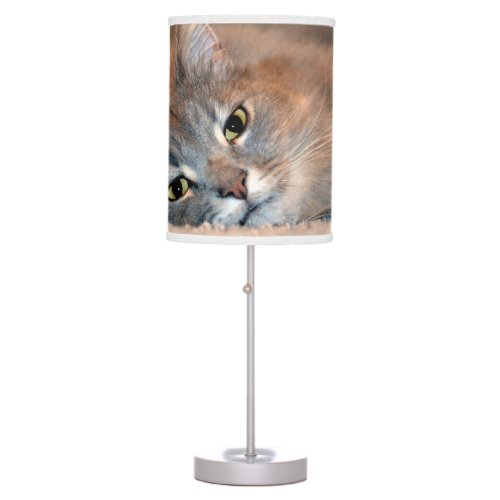 Long Haired Blue Russian Cat by Shirley Taylor Table Lamp