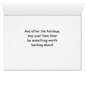 Long Haired Chihuahua Funny Christmas Dog w/ Tree Cards (Inside Horizontal (Bottom))