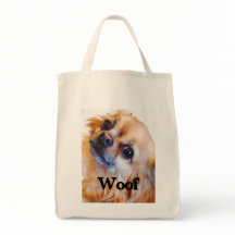 long-haired Chihuahua grocery bag