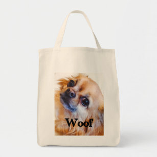Chihuahua Bags Zazzle Long Haired Chihuahua Grocery Bag