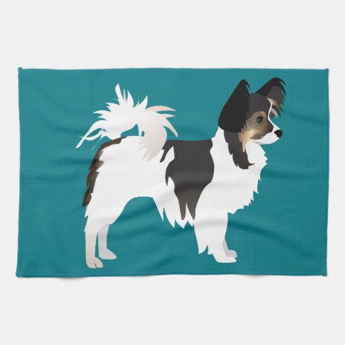 Long_haired Chihuahua or Papillon Basic Design Kitchen Towel