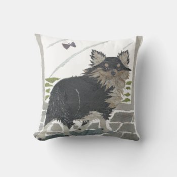 Long Haired Chihuahua Pillow by BlessHue at Zazzle