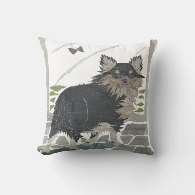Long Haired Chihuahua Pillow (Front)
