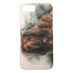 Long Haired Dachshund dog iPhone 8/7 Case