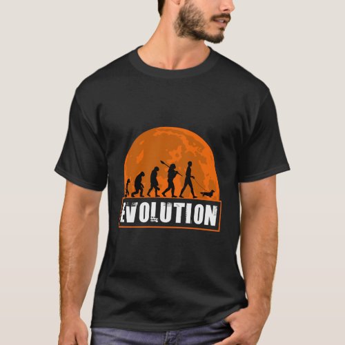 Long Haired Dachshund Dog Trainer Evolution T_Shirt