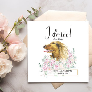 Long Haired Dachshund Dog Wedding Cocktail Napkins