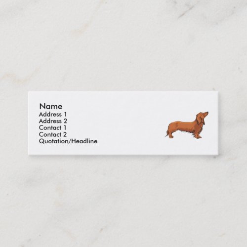 Long Haired Dachshund Business Card Template