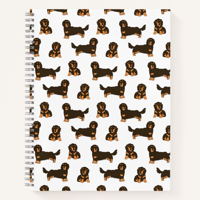 Long-haired Dachshund Notebook (Front)