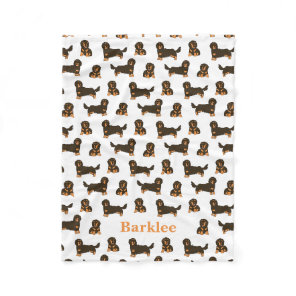 Long-haired Dachshund Personalized Blanket - Dog