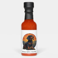 Long Haired Dachshund pet lover retro vintage