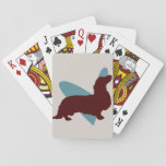 Long-haired Dachshund Playing Cards at Zazzle