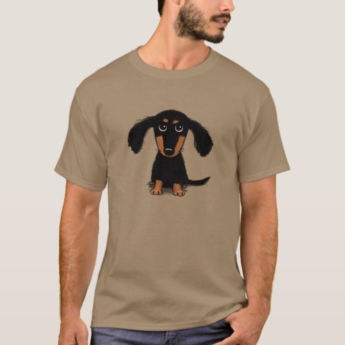 Long Haired Dachshund Puppy T_Shirt