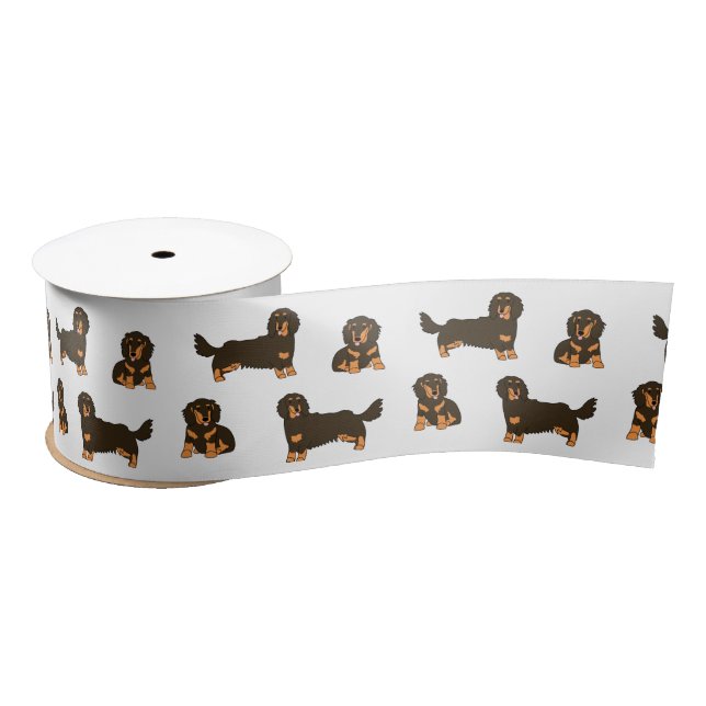 Long-haired Dachshund Satin Ribbon (Spool)