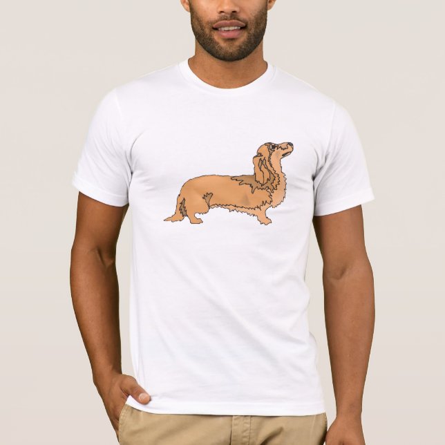 Long Haired Dachshund T-Shirt (Front)