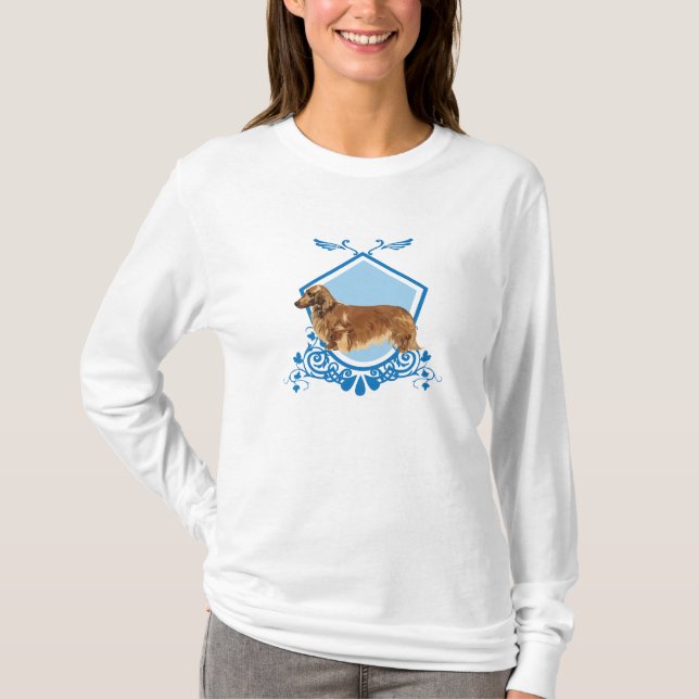Long-haired Dachshund T-Shirt (Front)