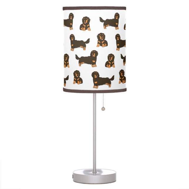 Long-haired Dachshund Table Lamp (Left)