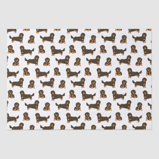 Long-haired Dachshund Tissue Paper (Front)