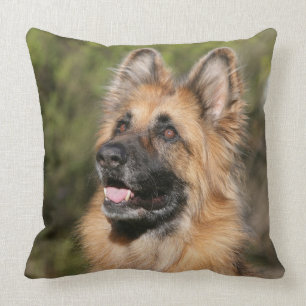 Long Haired German Shepherd 1 Throw Pillow