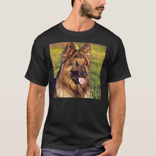 Long Haired German Shepherd Dog T_Shirt