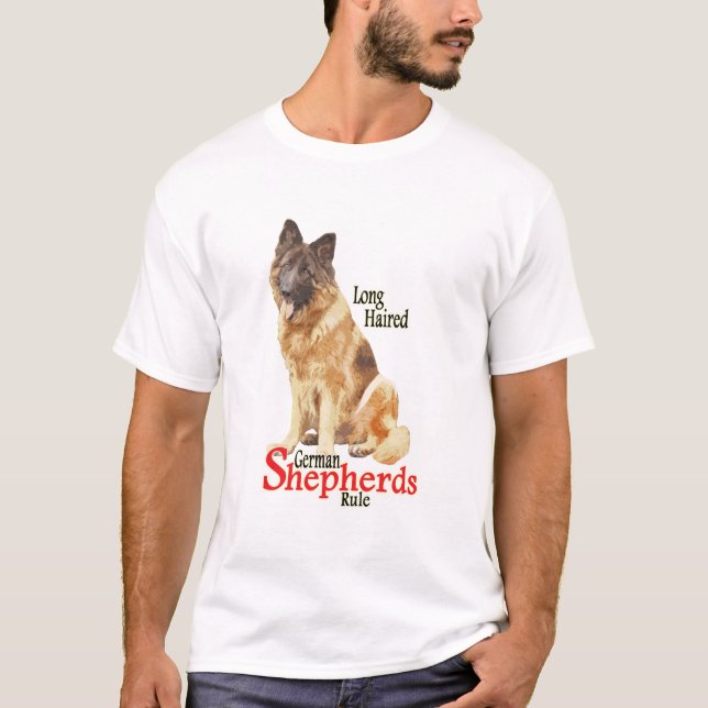 Long Haired German Shepherd Shirt (Front)