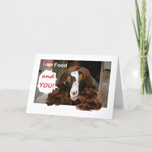 LONG HAIRED GROOVYHIPPY GOAT FOR FATHERS DAY CARD