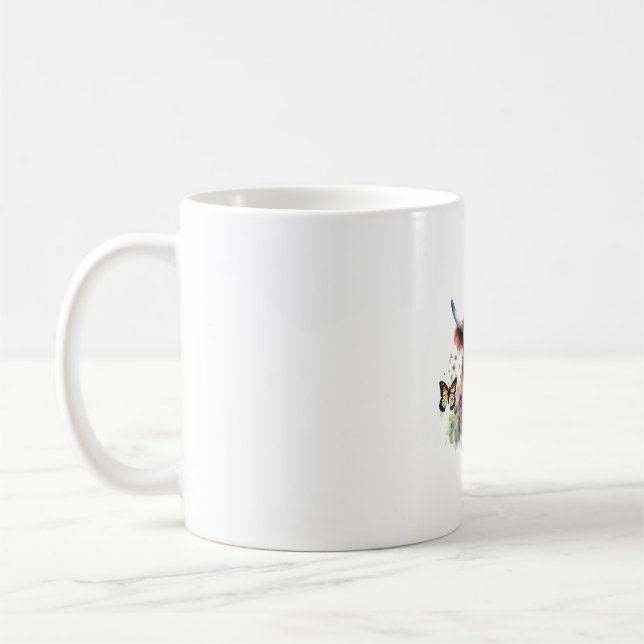 Long Haired Highland Baby Cow Classic T-Shirt Coffee Mug (Left)
