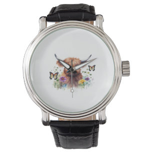 Long Haired Highland Baby Cow Classic T-Shirt Watch